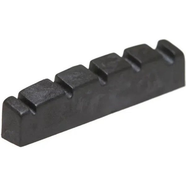 Graph Tech PT 1412 00 Black TUSQ XL Slotted Bass Nut 5-String (1/4" Thickness) - Electric, Flat