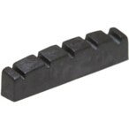 Graph Tech PT 1412 00 Black TUSQ XL Slotted Bass Nut 5-String (1/4" Thickness) - Electric, Flat
