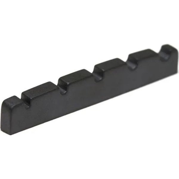 Graph Tech PT 1425 00 Black TUSQ XL Slotted Bass Nut 5-String (1/8" Thickness) - Electric, Flat
