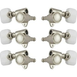 Grover 103N Original 'Milk Bottle' Rotomatics w Pearloid Button Afinadores para guitarra, 3x3