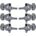 Grover 106C Locking Rotomatics, Round Button,3+3, Chrome Afinadores de guitarra