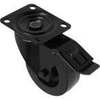 Adam Hall 372191BLK Swivel castor 100mm, met rem, zwart
