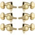 Grover 106G Locking Rotomatics, Round Button,3 + 3,Gold Clavijas de afinación para guitarra