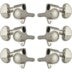 Grover 106N Locking Rotomatics, Round Button,3 + 3,Nickel Cabezales de bloqueo para guitarra