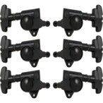 Grover 109BC Super Rotomatics 3-Step Button,3+3, Black Chrome Sintonizadores Super Rotomatics
