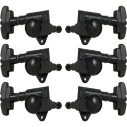 Grover 109BC Super Rotomatics 3-Step Button,3+3, Black Chrome Sintonizadores Super Rotomatics