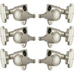 Grover 109N Super Rotomatics 3-Step Button,3+3,Nickel Afinadores de guitarra eléctrica