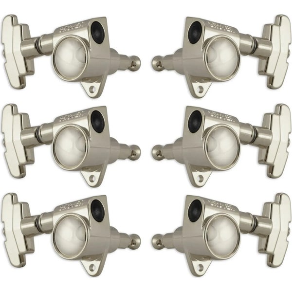Grover 109N Super Rotomatics 3-Step Button,3+3,Nickel Afinadores de guitarra eléctrica
