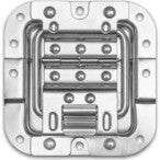 Adam Hall 27096H Lid Stay Medium half cranked with Hinge and Click-Sto Tapa con bisagra y cierre de clic