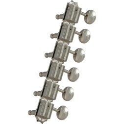 Grover 136N6 Vintage Deluxe Guitar Machine Heads,6-in-Line,Nickel Afinadores de guitarra acabado níquel