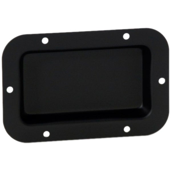 Adam Hall 8705BLK Dish black unpunched Stålplåt, svart, operforerad