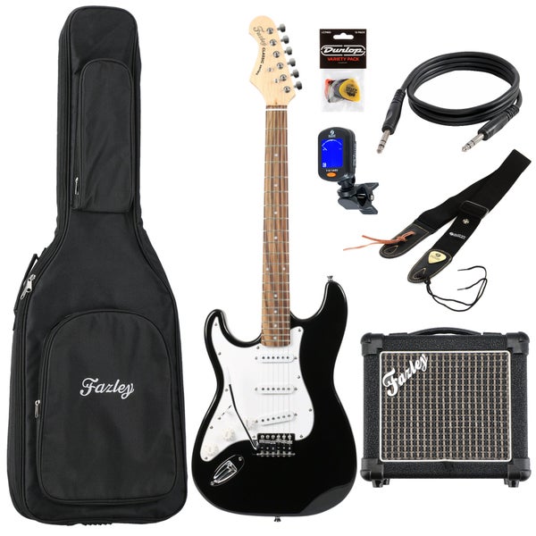 Fazley Classic Series FST118 Black LH pack débutant guitare électrique
