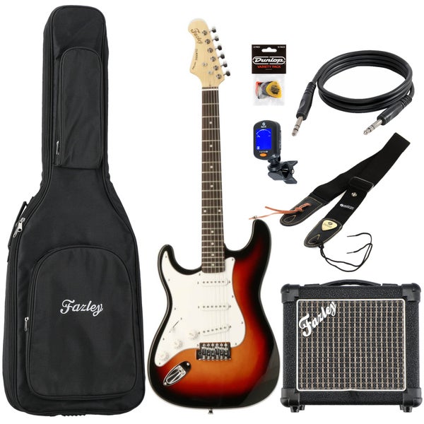 Fazley Classic Series FST118 Sunburst LH pack débutant guitare électrique
