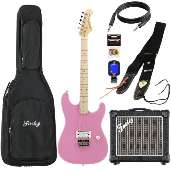 Fazley Custom Series Hot Rod V2 FTD182 Shell Pink pack débutant guitare électrique