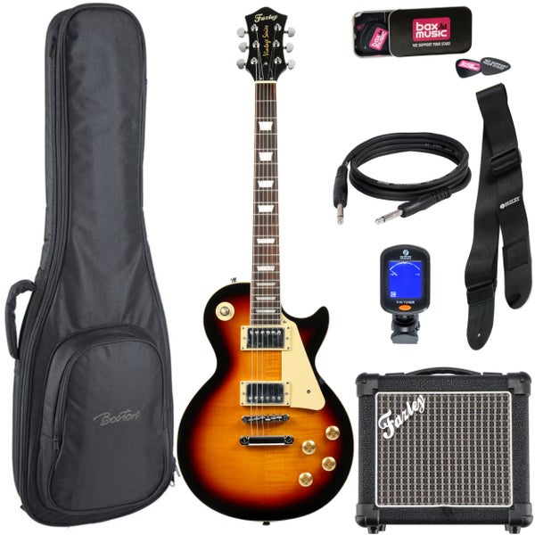 Fazley Vintage Series FLP318 Sunburst kit per principianti per chitarra elettrica