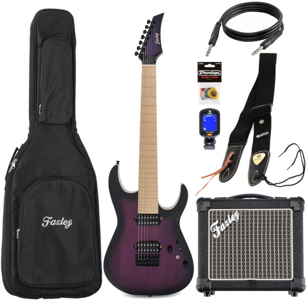 Fazley Modern Series F7S Transparent Purple startpaket för elgitarr