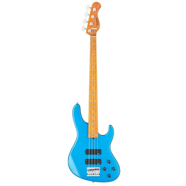Sadowsky MetroExpress 24-fret Modern Roasted Maple Solid Ocean Blue Metallic High Polish elbasgitarr med gigbag