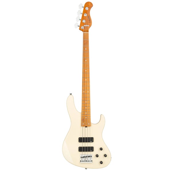 Sadowsky MetroExpress 24-fret Modern Roasted Maple Solid Olympic Vit High Polish elbasgitarr med gigbag
