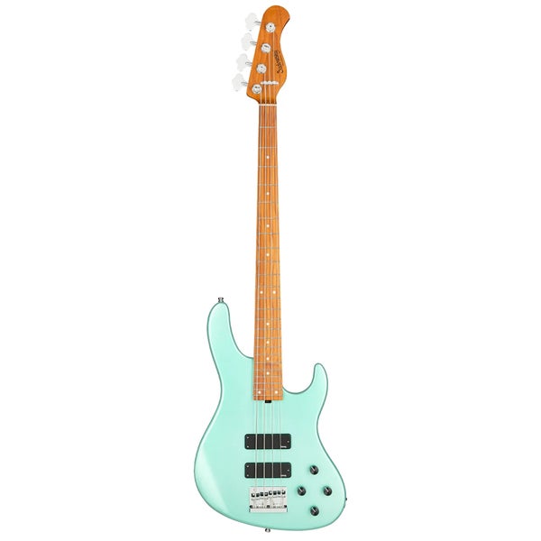 Sadowsky MetroExpress 24-fret Modern Roasted Maple Solid Sage Green Metallic High Polish elbasgitarr med gigbag