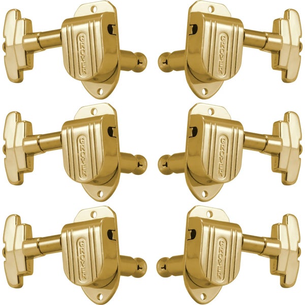 Grover 150G Imperial Machine Heads, 3 + 3, Gold afinadores de guitarra