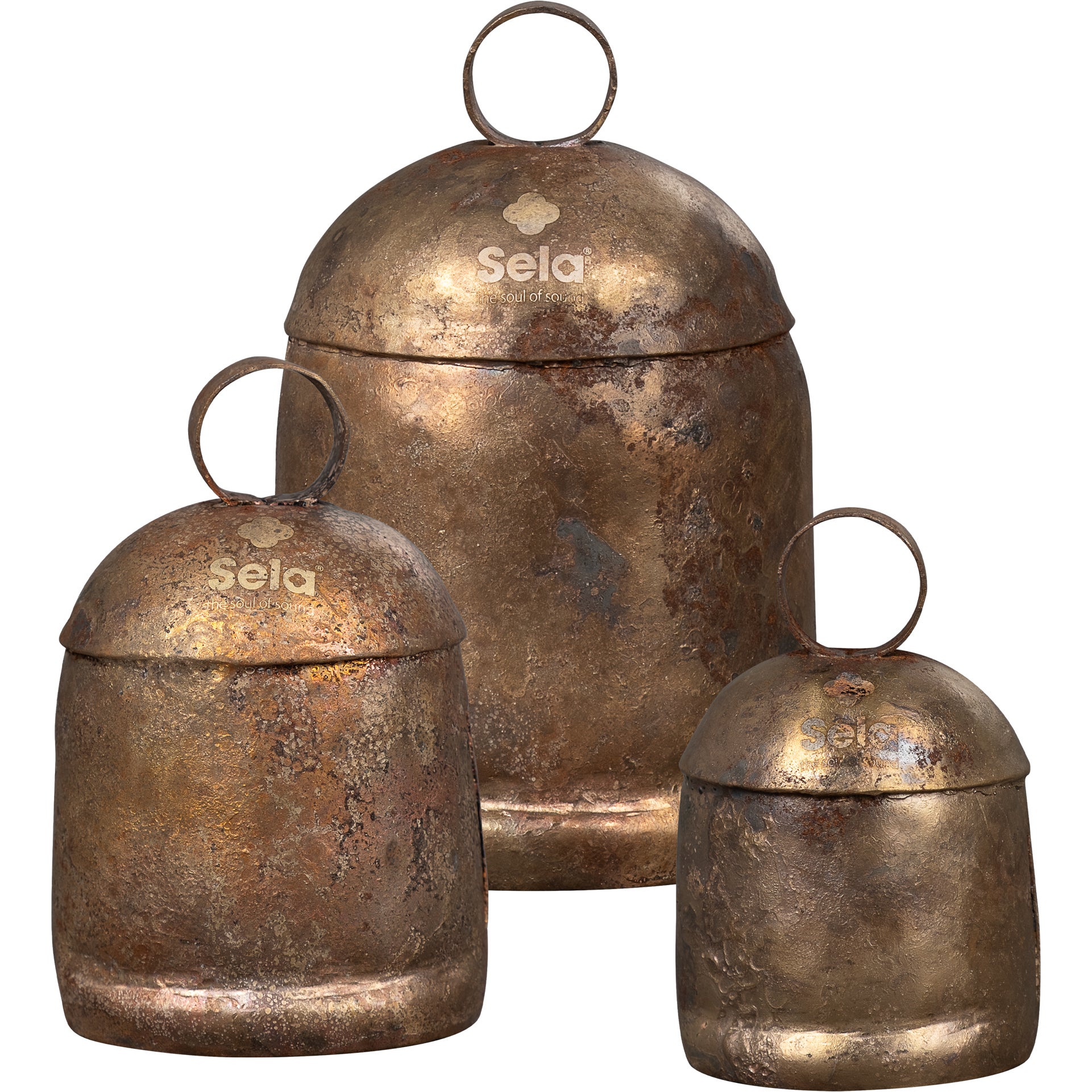 Sela SEHBS3 Harmony Noah's Bell Set 3 khadki bells set in D5 | Bax Music