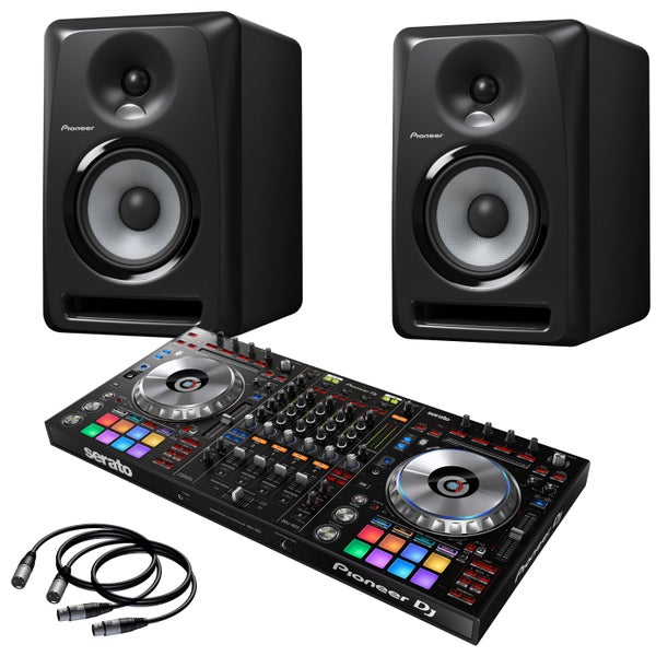 Pioneer DJ DDJ-SZ2 controlador + 2 monitores de estudio S-DJ50X + 2 XLR
