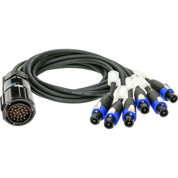 Klotz SVM-06T4F-04.0 SPUTNIK d&b speaker adapter PA-COM® 25p M - 6x speakON 4p F Adattatore per sistemi d&amp;b 4000mm