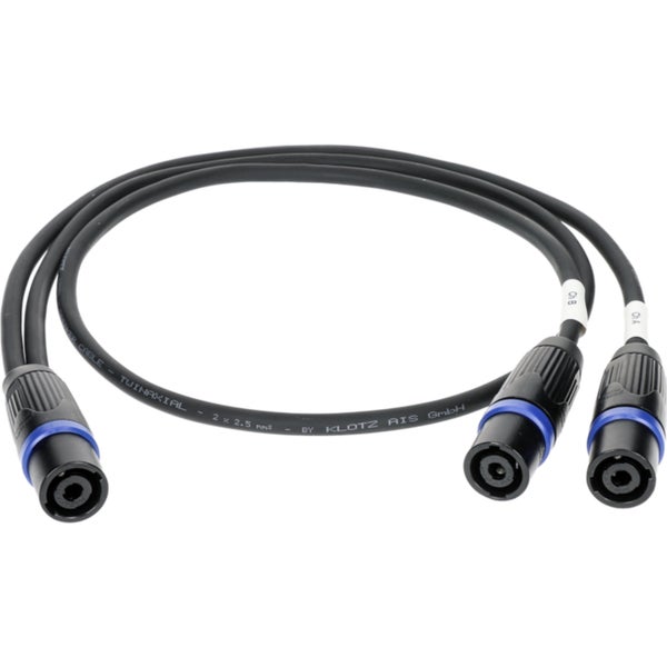 Klotz SYT4M-T4MB-Y018 SPUTNIK TOP & SUB speaker adapter speakON 4p M - 2x SpeakON 4p M 600/1200 mm