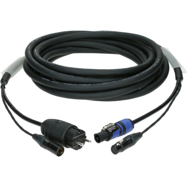Klotz H1A55NP005 DMX & power 3G1.5 hybrid cable XLR 5p + Schuko => powerCON