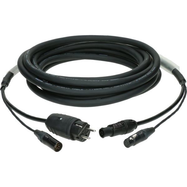 Klotz H1A55NU015 DMX & power 3G1.5 hybrid cable XLR 5p + Schuko => powerCON TRUE1