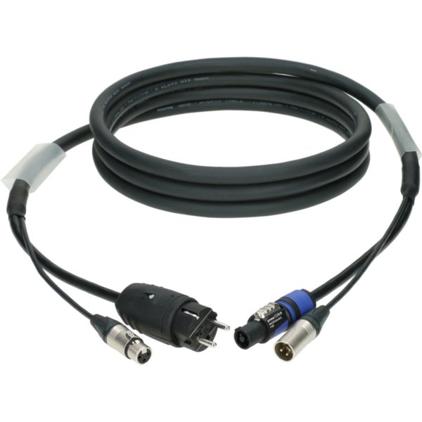 Klotz H1C33NP030 audio & power 3G2.5 hybrid cable XLR 3p + Schuko =>powerCON
