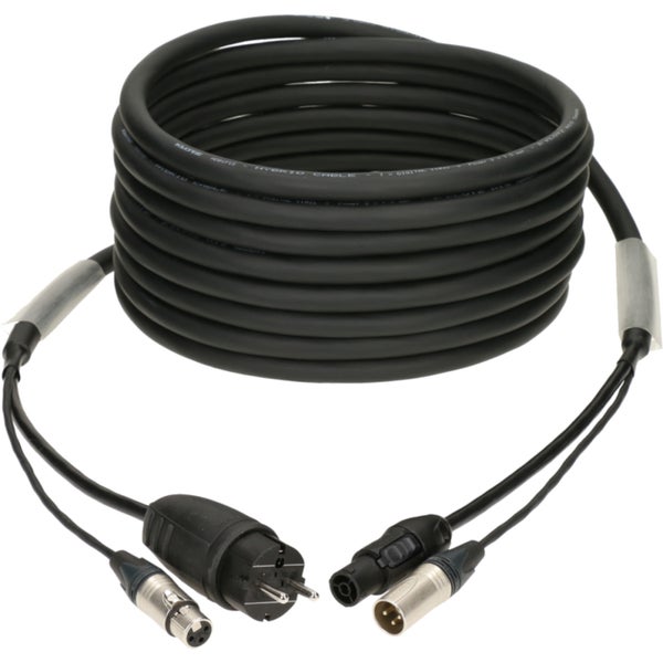 Klotz H1C33NU010 audio & power 3G2.5 hybrid cable XLR 3p + Schuko powerCON TRUE1 10m