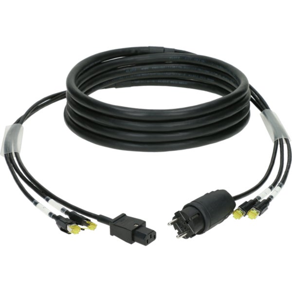 Klotz H1P88RI020 CAT7 & power 3G2.5 hybrid cable 2x RJ45 + Schuko => IEC 20m