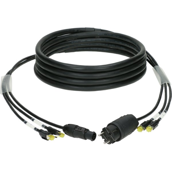 Klotz H1P88RU010 CAT7 & power 3G2.5 hybrid cable 2x RJ45 + Schuko powerCON TRUE1 10m
