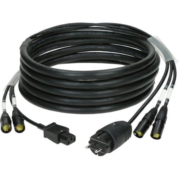 Klotz H1P99NI025 CAT7 & power 3G2.5 hybrid cable 2x etherCON + Schuko => IEC 25m