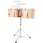 Latin Percussion LP1516-BZ Prestige 15" & 16" Thunder Timbales Brass Timbales with Top-Tuning