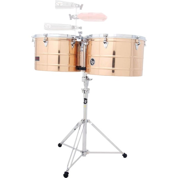 Latin Percussion LP1516-BZ Prestige 15" & 16" Thunder Timbales Brass Timbales with Top-Tuning