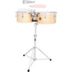 Latin Percussion LP255-B Tito Puente 12" & 13" Timbales latón con soporte y mango de cencerro