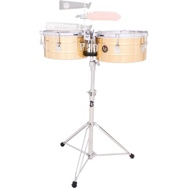 Latin Percussion LP255-B Tito Puente 12" & 13" Timbales latón con soporte y mango de cencerro
