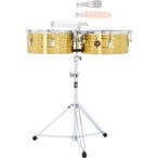 Latin Percussion LP256-B Tito Puente 13" & 14" Timbales Timbales de latón con afinación tradicional