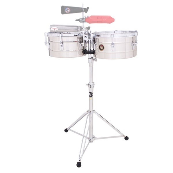 Latin Percussion LP256-S Tito Puente 13" & 14" Timbales Timbales de acero inoxidable con afinación tradicional