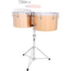 Latin Percussion LP258-BZ Tito Puente 15" & 16" Timbales Timbales de bronce con afinación tradicional