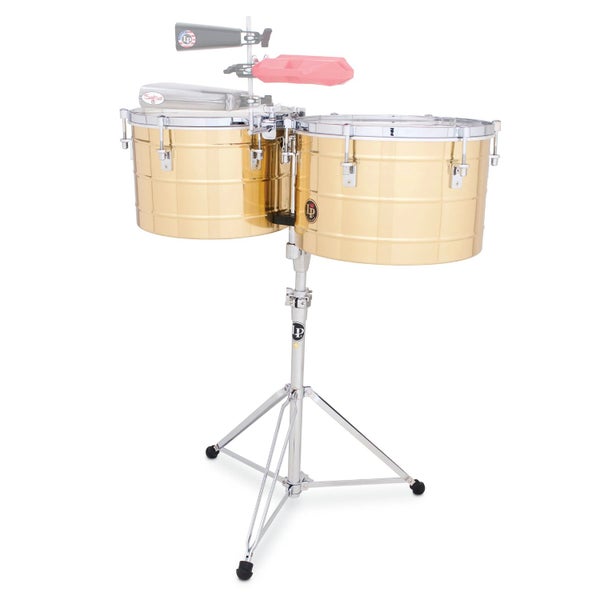 Latin Percussion LP258-B Tito Puente 15" & 16" Timbales Timbales de latón con afinación tradicional