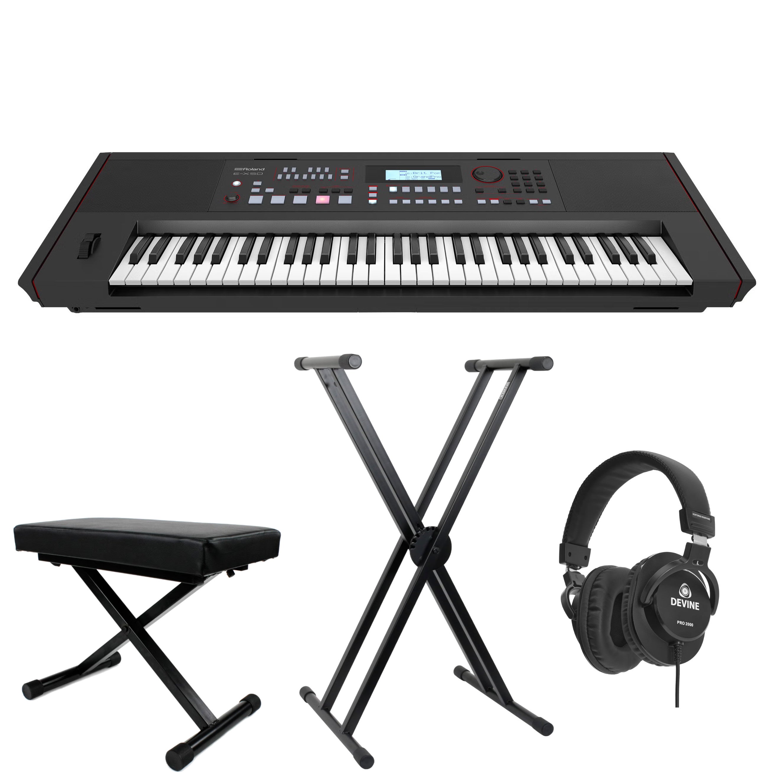 Seattle Roland Keyboards Roland E-X50 keyboard starter set Deluxe | Bax Music
