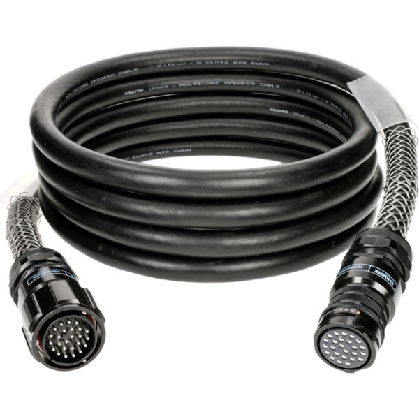 Klotz LP244XY3S4500 24x 4.0 mm² speaker cable eXtreme PVC PA-COM® 25p F/M avec contacts plaqués argent 45 m