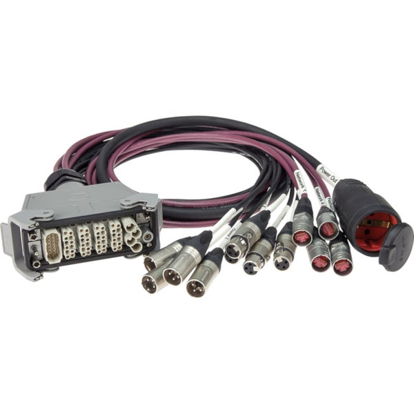 Klotz UMKO44E4H1 UMS hybrid output adapter HAN® M 4x etherCON + 4/4 XLR 3p + Schuko F 1,2 metros