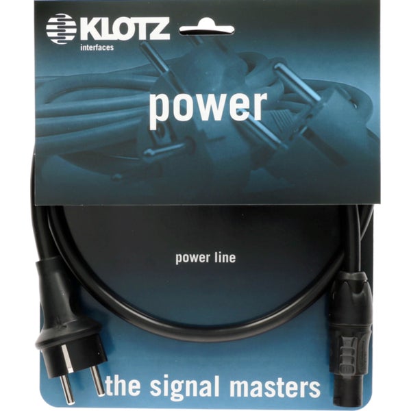 Klotz PCONST0300 flexible H05VV-F power cable 3G 1.5 mm² Schuko - powerCON TRUE1 3 mètres