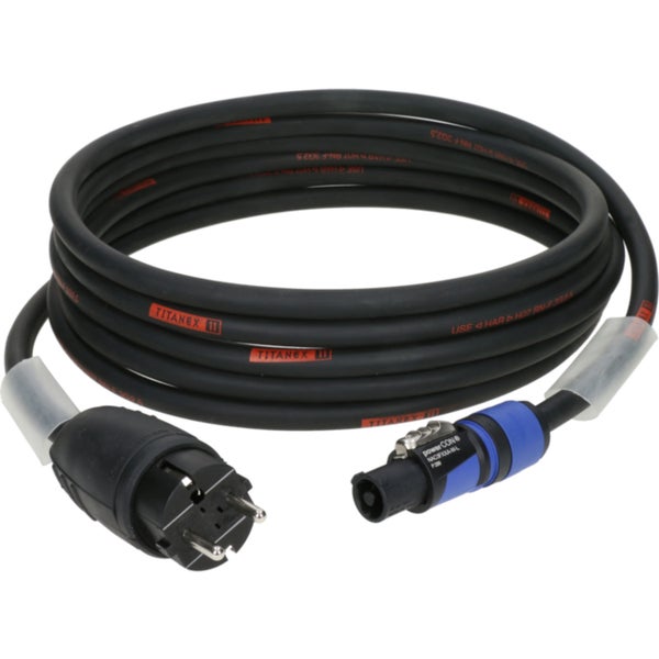 Klotz PT2-GA-0050 TITANEX H07RN-F power cable 3G 2.5 mm² Schuko - powerCON A 5 metres