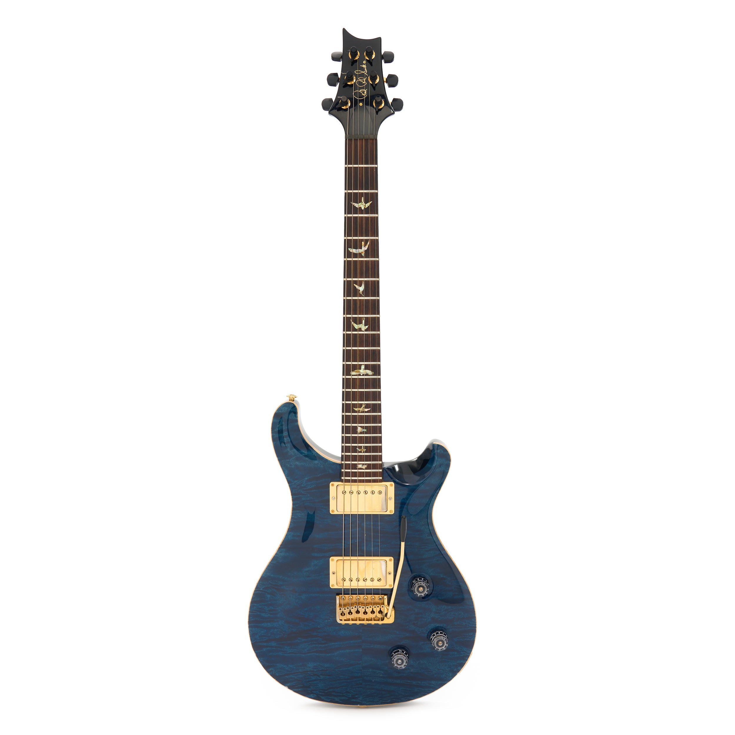 PRS Custom 22 - Gold hardware - Birds & 10 Top Whale Blue (P | Bax