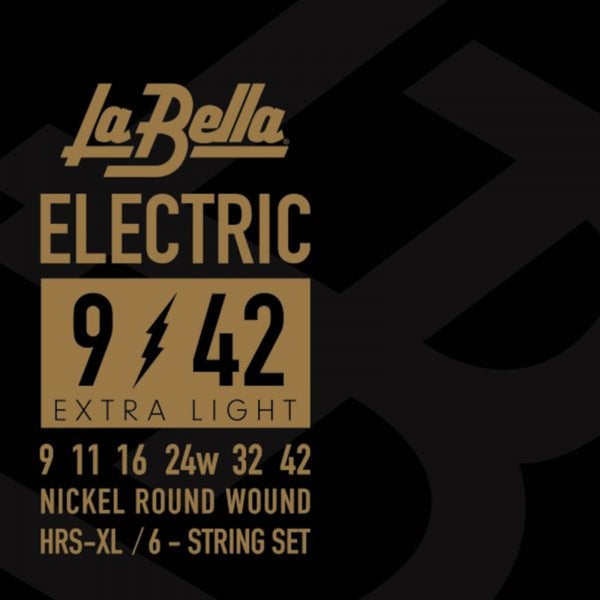 La Bella HRS-XL Electric Guitar - Extra Light 9-42 juego de cuerdas para guitarra eléctrica
